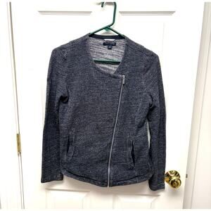Tommy Hilfiger Athluxe Sweatshirt Jacket, Cropped, Zip, Navy, Women's Size M
